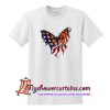 Butterfly American Flag T Shirt
