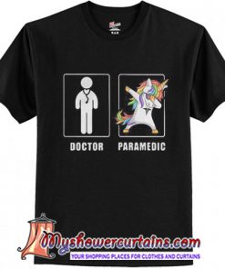 Mens Orthodontist VS Doctor Dabbing Unicorn t shirt