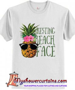 Pineapple resting beach face shirt
