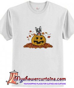 Pumpkin with baby bulldog funny Halloween T-Shirt