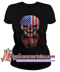 Skull American Flag T Shirt