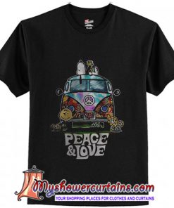 Snoopy And Charlie Brown Peace And Love T-Shirt