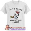 Snoopy Just A Woman Who Loves Dogs And Baking T-Shirt