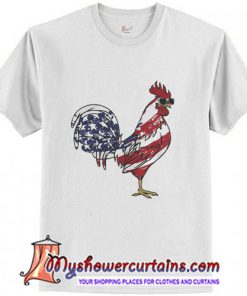 The Chicken Rooster America Flag 4th Of July Patriotic T-Shirt