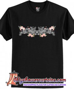 dragon flowers t shirt