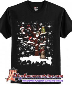 Cat Winter Christmas Tree Cat T-Shirt