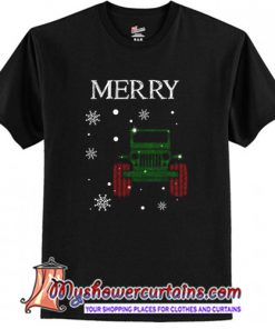Merry Jeepmas Christmas Snowing T-Shirt