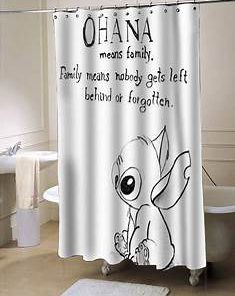 Ohana Lilo and Stitch showercurtain