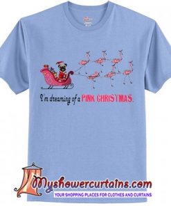 Santa Pug Pink Christmas T-Shirt