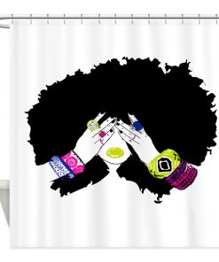 Afro Hair Shower Curtain (AT)