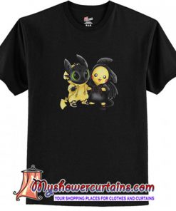 Baby Toothless and Pikachu T Shirt (AT)
