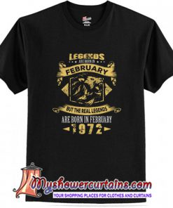 Birthday Vintage Gift February 1972 T Shirt (AT)