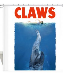 CLAWS Shower Curtain, JAWS, Sloth, shower curtain AT
