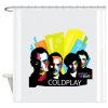 Coldplay Typography shower curtain customized design for home decor AT