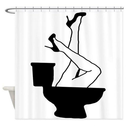 Crazy Funny Toilet Humor shower curtain customized design for home decor AT