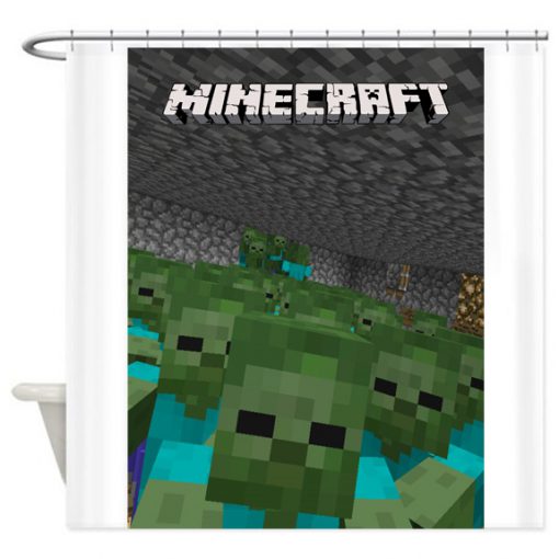 Game Style minecraft shower curtain AT