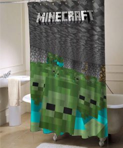 Game Style minecraft shower curtains
