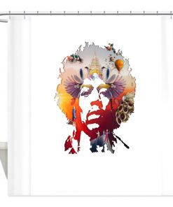 Jimi Hendrix Voodoo Shower Curtain AT