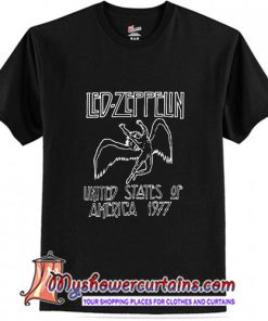 Led Zeppelin 1977 USA T Shirt (AT)
