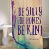 Mermaid Shower Curtain Be Silly Be Honest Be Kind large