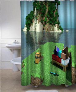 Minecraft Mine Craft Personalized Showercurtains