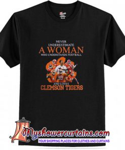 Never underestimate a woman who understands football T Shirt (AT1)