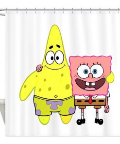 Patric And Spongbob Best Friends Sower Curtains AT
