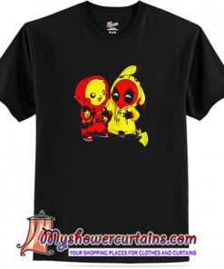 Pikapool Pikachu Pokemon and Deadpool T Shirt (AT1)