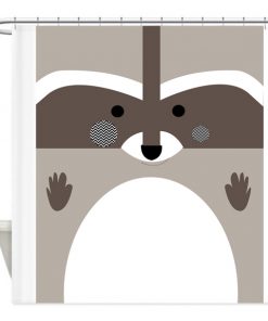 Racoon Brown shower curtain AT