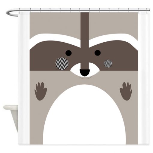 Racoon Brown shower curtain AT