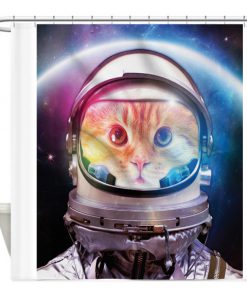 Space Cat Shower Curtain AT