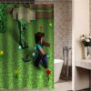 minecraft game parody Custom Shower curtain
