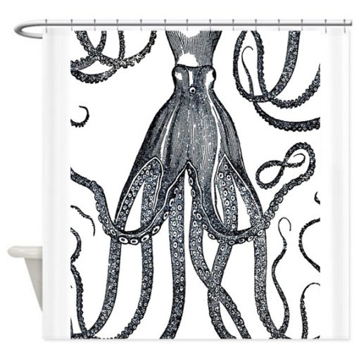 octopus Funny Shower Curtains AT