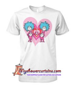 Dr Seuss Valentine Thing 1 Thing 2 T Shirt (AT)