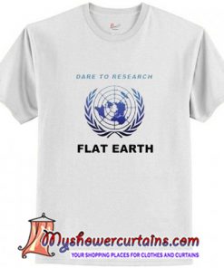 Flat Earth White T shirt (AT)