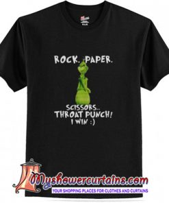 Grinch Rock Paper Scissors Throat Punch I Win Trending t-shirt (AT)