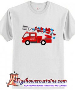 Personalized heart FIRETRUCK T-Shirt (AT)