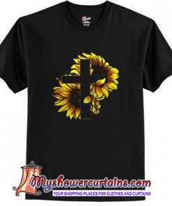 Sunflower Christian Cross T Shirt (AT)