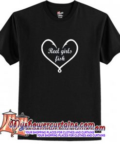 Valentine Reel Girls Fish Heart Love T-Shirt (AT)