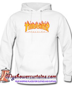 White Thrasher Flame Hoodie (AT)