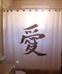 Chinese Character Love Shower Curtain At