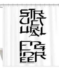 Chinese Character Shower Curtain At