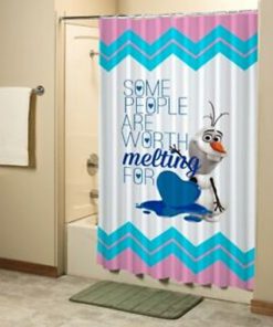 Disney Frozen Olaf Quote Movie Shower Curtains (AT)