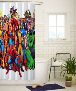 Marvel Comics All Caracter High Shower Curtain (AT)