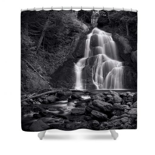 Moss Glen Falls Monochrome Shower Curtain (AT)