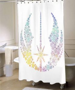 Star Wars Inspired Brightly Colored Jedi Flowers shower curtain (AT)