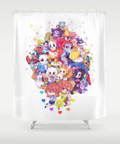 UNDERTALE MUCH CHARACTER Shower Curtain At