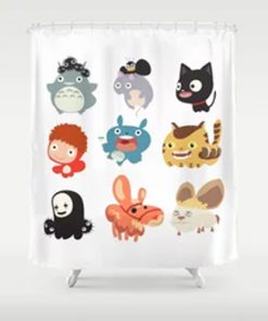all caracter studio gibli Shower Curtain (AT)