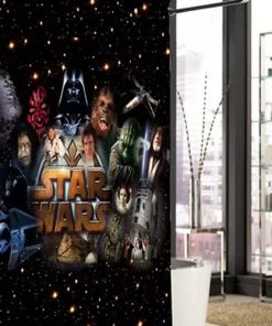 star wars all character shower curtain At