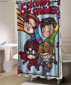 5 Second Of Summer shower curtain AT